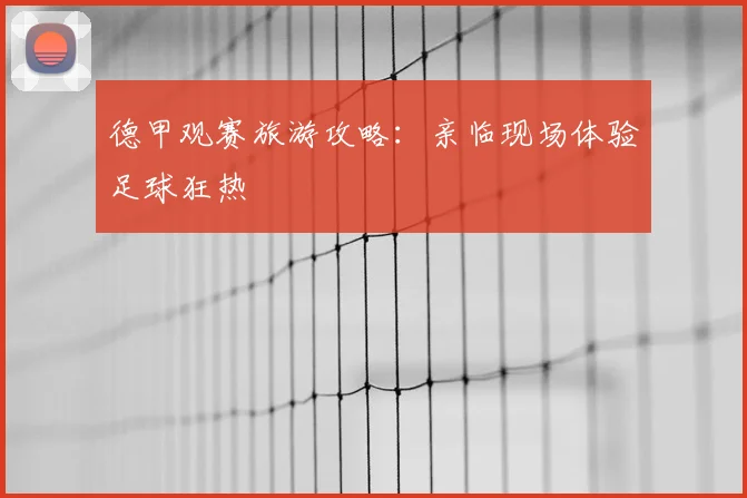 德甲观赛旅游攻略:亲临现场体验足球狂热